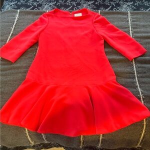 Hot pink fit and flare Dress with Bateau Neckline for Wedding Guest